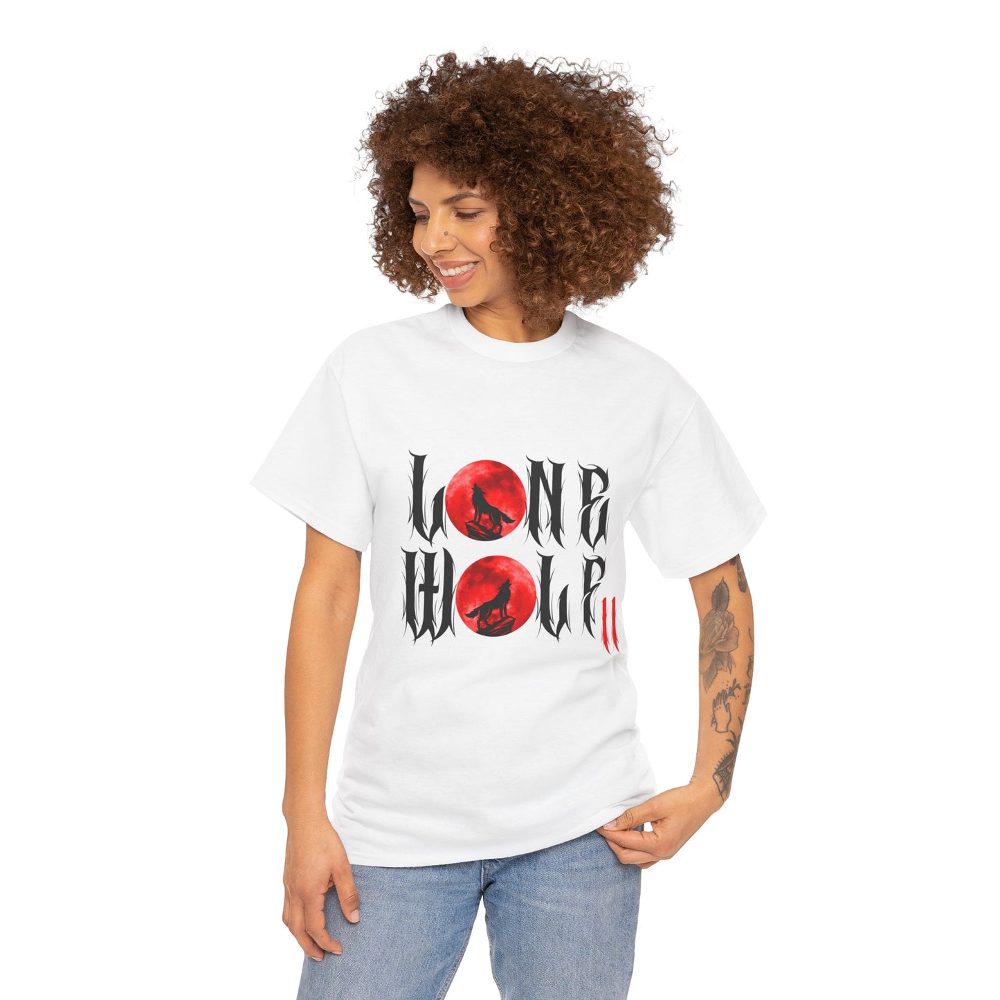 Lone Wolf Unisex Tee | Heavy Cotton T-Shirt | Perfect for Nature Lovers, Gift for Adventurers, Casual Wear