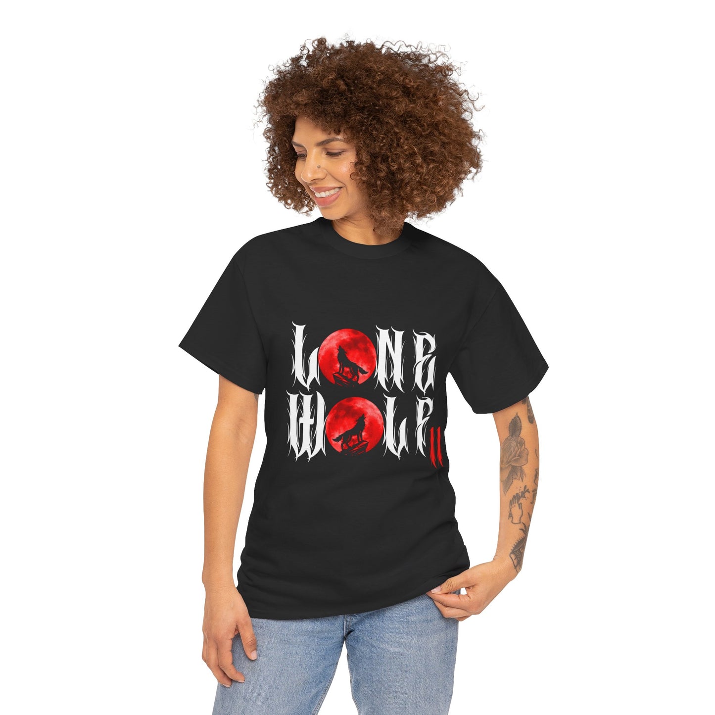Lone Wolf Unisex Tee | Heavy Cotton T-Shirt | Perfect for Nature Lovers, Gift for Adventurers, Casual Wear
