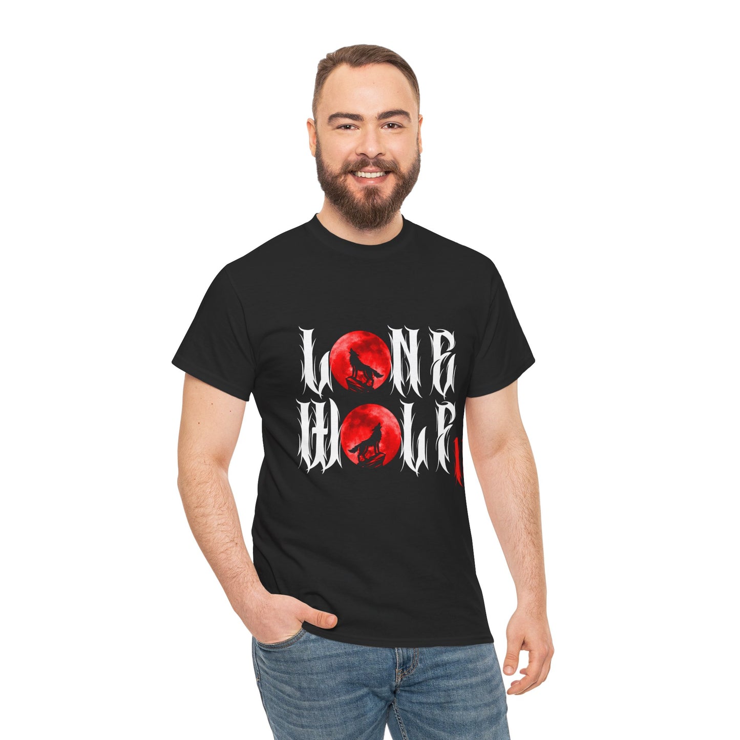 Lone Wolf Unisex Tee | Heavy Cotton T-Shirt | Perfect for Nature Lovers, Gift for Adventurers, Casual Wear