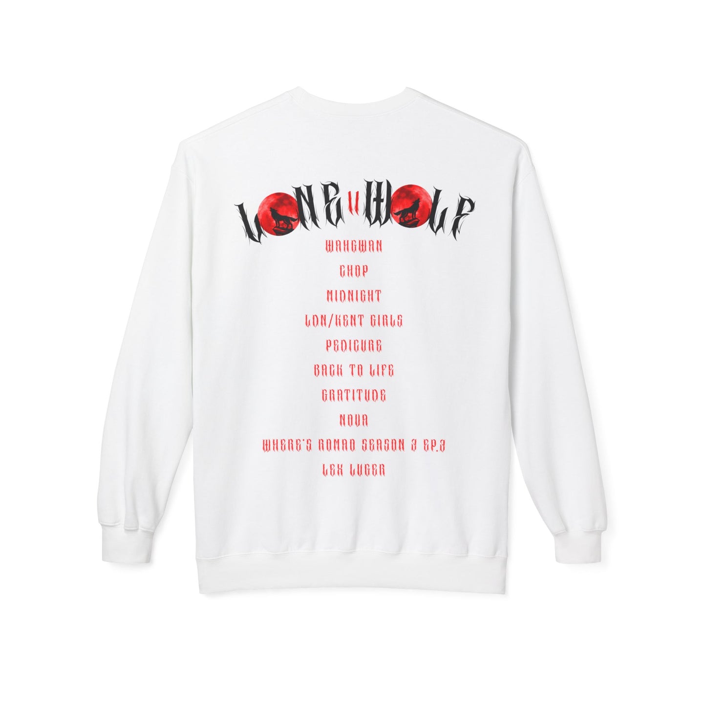 Lone Wolf Fleece Crewneck Sweatshirt, Cozy Unisex Hoodie, Gift for Nature Lovers, Casual Wear, Perfect for Halloween