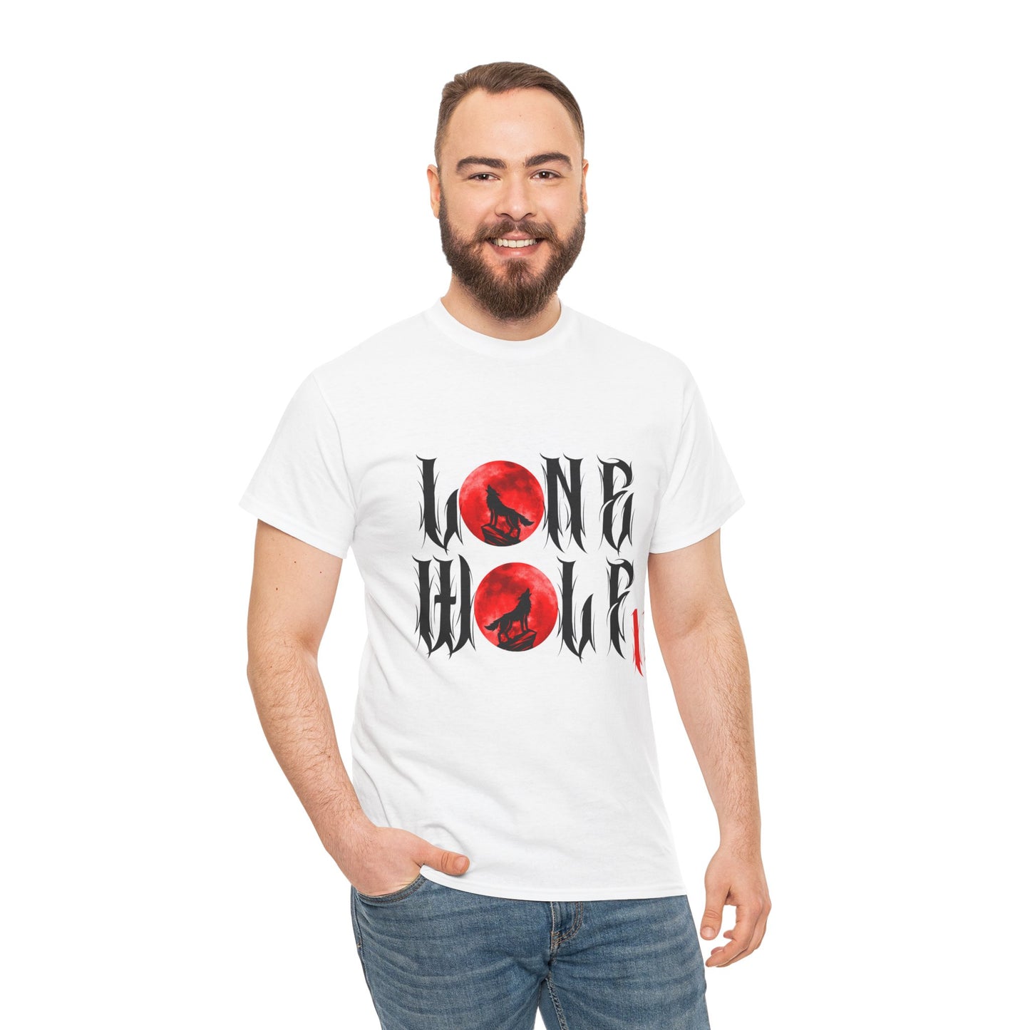 Lone Wolf Unisex Tee | Heavy Cotton T-Shirt | Perfect for Nature Lovers, Gift for Adventurers, Casual Wear